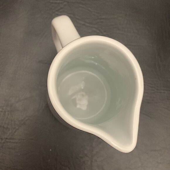 SPAL Porcelanas Portugal 14 White Red Black 1/2  Litre Milk Cream Sauce Pitcher - Picture 4 of 5